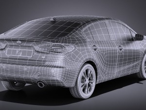 Kia Cerato K3 Forte 2016 vray Modelo 3D