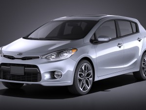 Kia Forte Hatchback 5-door 2016 vray 3D Model