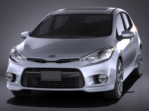 Kia Forte Hatchback 5-door 2016 vray 3D Модель