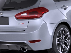 Kia Forte Hatchback 5-door 2016 vray 3D Модель