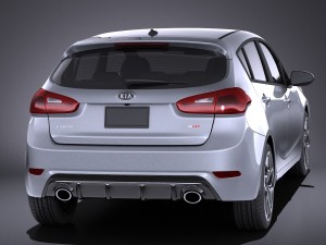 Kia Forte Hatchback 5-door 2016 vray 3D Модель
