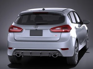 Kia Forte Hatchback 5-door 2016 vray 3D Model