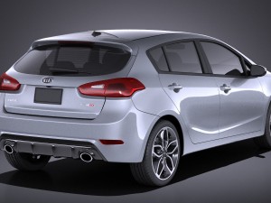 Kia Forte Hatchback 5-door 2016 vray 3D Модель