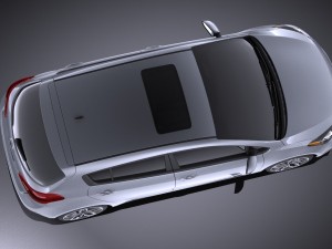 Kia Forte Hatchback 5-door 2016 vray 3D Модель