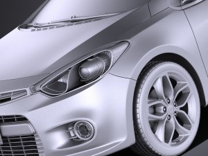Kia Forte Hatchback 5-door 2016 vray 3D Модель