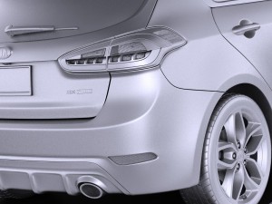 Kia Forte Hatchback 5-door 2016 vray 3D Модель