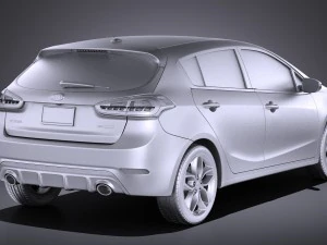 Kia Forte Hatchback 5-door 2016 vray 3D Model