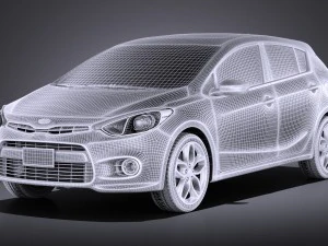 Kia Forte Hatchback 5-door 2016 vray 3D Model