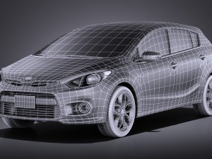 Kia Forte Hatchback 5-door 2016 vray 3D Модель