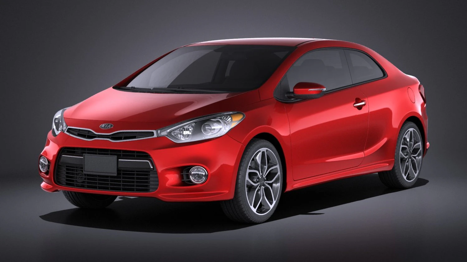 Kia Forte Koup 2016 vray 3D Model .c4d .max .obj .3ds .fbx .stl .blend