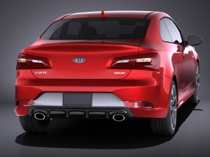 Kia Forte Koup 2016 vray 3D Model