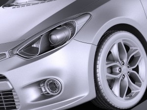 Kia Forte Koup 2016 vray 3D Model