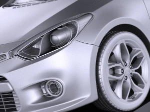 Kia Forte Koup 2016 vray 3D Model