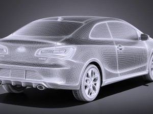 Kia Forte Koup 2016 vray 3D Model