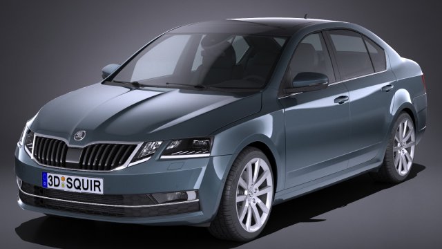 Skoda Octavia 2017 3D-Modell .c4d .max .obj .3ds .fbx .stl .blend