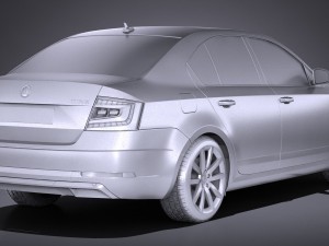 Skoda Octavia 2017 3D-Modell