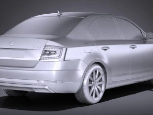 Skoda Octavia 2017 3D Model