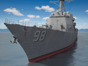 Uss Forrest Sherman DDG98 Destroyer 3D Model