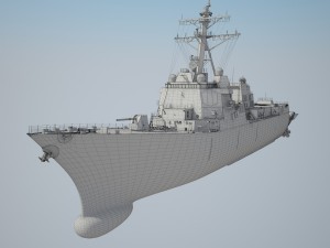 Uss Forrest Sherman DDG98 Destroyer 3D Model