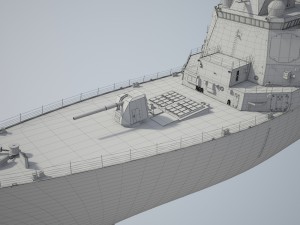 Uss Forrest Sherman DDG98 Destroyer 3D Model