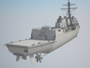 Uss Forrest Sherman DDG98 Destroyer 3D Model