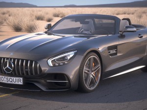 Mercedes-Benz AMG GT C Roadster 2017 Desert Studio 3D Model