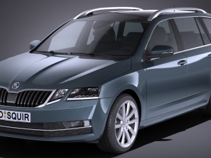 Skoda Octavia Combi 2017 3D Model