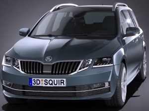 Skoda Octavia Combi 2017 3D 模型