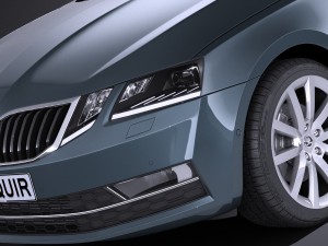 Skoda Octavia Combi 2017 3D 模型