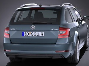 Skoda Octavia Combi 2017 3D Model
