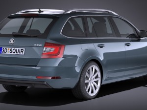 Skoda Octavia Combi 2017 3D 模型