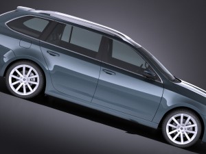Skoda Octavia Combi 2017 3D 模型