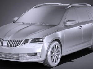 Skoda Octavia Combi 2017 3D Model
