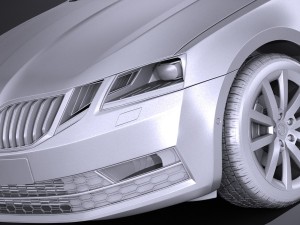 Skoda Octavia Combi 2017 3D 模型