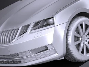 Skoda Octavia Combi 2017 3D Model