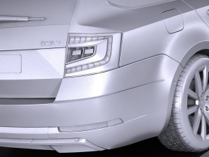 Skoda Octavia Combi 2017 3D 模型