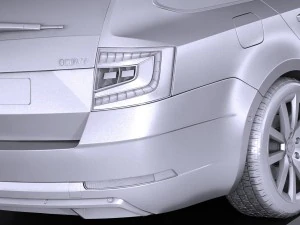 Skoda Octavia Combi 2017 3D Model