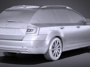 Skoda Octavia Combi 2017 3D Model