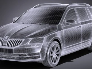 Skoda Octavia Combi 2017 3D Model