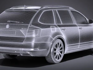 Skoda Octavia Combi 2017 3D Model