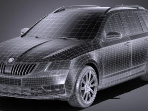 Skoda Octavia Combi 2017 3D Model
