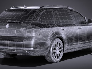 Skoda Octavia Combi 2017 3D 模型