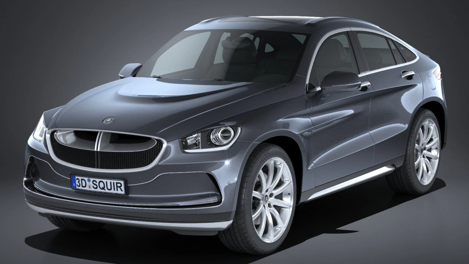 Generic SUV Coupe Luxury 2017 3D Model .c4d .max .obj .3ds .fbx .stl .blend