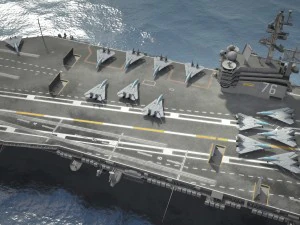 Uss Ronald Reagan CVN76 Carrier 3D Model