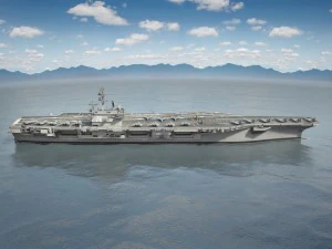 Uss Ronald Reagan CVN76 Carrier 3D Model