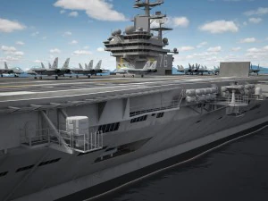 Uss Ronald Reagan CVN76 Carrier 3D Model