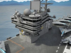 Uss Ronald Reagan CVN76 Carrier 3D Model