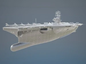 Uss Ronald Reagan CVN76 Carrier 3D Model