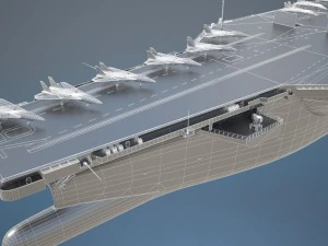 Uss Ronald Reagan CVN76 Carrier 3D Model