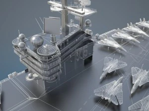 Uss Ronald Reagan CVN76 Carrier 3D Model
